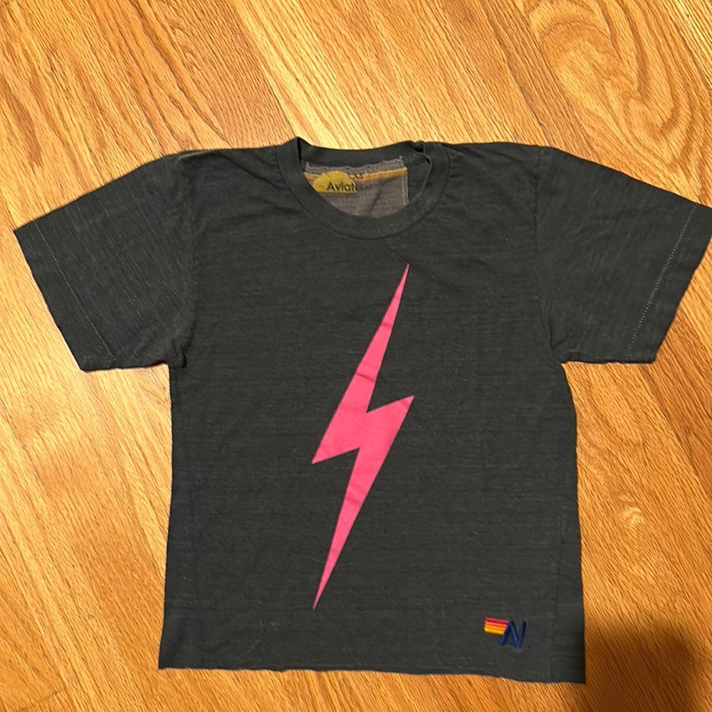 Aviator nation t shirt size extra small pink and dark grey